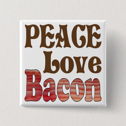 Frieden Liebe Speck Button (Vorderseite)