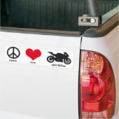 Frieden • Liebe • Sportbikes Autoaufkleber (Auf Lkw)