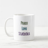 Frieden, Liebe, Statistiken Kaffeetasse (Links)