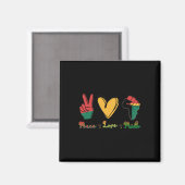Frieden Liebe Stolz Ich bin Schwarzer Geschichtsmo Magnet (Vorderseite/Rückseite)