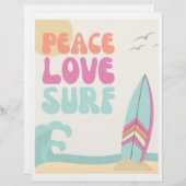 Frieden, Liebe, Surf-Zeichen | Signatur für Surf-P (Vorne/Hinten)