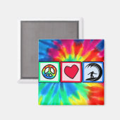 Frieden, Liebe, Surfen Magnet (Vorderseite/Rückseite)