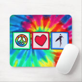Frieden, Liebe, Surfer-Mädchen Mousepad (Mit Mouse)
