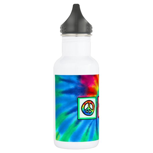 Frieden, Liebe, Surfer-Mädchen Trinkflasche (Links)