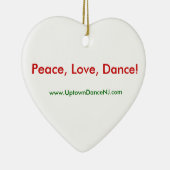 Frieden, Liebe, Tanz! Verzierung Keramikornament (Rechts)