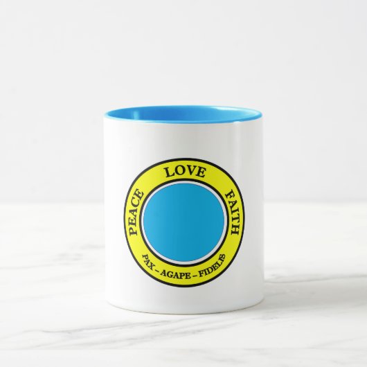Frieden, Liebe, Tasse des Glaubens (Zentrum)