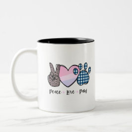 Frieden, Liebe, Tasse Paw