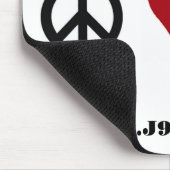 Frieden-Liebe-Tatzen Mousepad (Ecke)