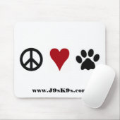 Frieden-Liebe-Tatzen Mousepad (Mit Mouse)