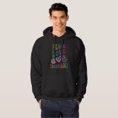 FRIEDEN LIEBE TECHNIK Retro-Computer-Lehrer Groov Hoodie (Vorne ganz)