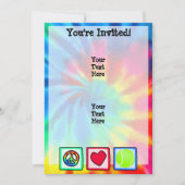 Frieden, Liebe, Tennis Einladung (Vorderseite)