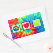 Frieden, Liebe, Tennis Rechteckiger Aufkleber (Umschlag)