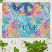 Frieden Liebe Tie-Dye Geschirrtuch (Gefaltet)