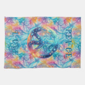Frieden Liebe Tie-Dye Geschirrtuch (Horizontal)
