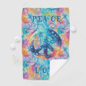 Frieden Liebe Tie-Dye Golfhandtuch (Insitu)