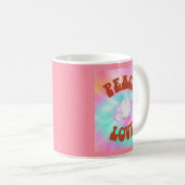 Frieden Liebe Tie Dye Kaffeetasse (VorderseiteRechts)