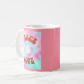 Frieden Liebe Tie Dye Kaffeetasse (Vorderseite Links)