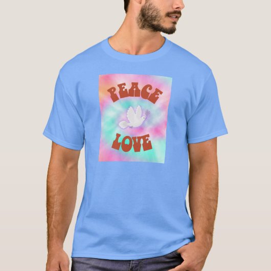 Frieden Liebe Tie Dye T-Shirt (Vorderseite)