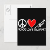 Frieden, Liebe, Trumpf Postkarte (Vorne/Hinten)