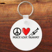 Frieden, Liebe, Trumpf Schlüsselanhänger (Vorderseite)