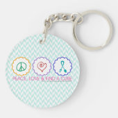 Frieden, Liebe u. finden eine Schlüsselanhänger (Rückseite)