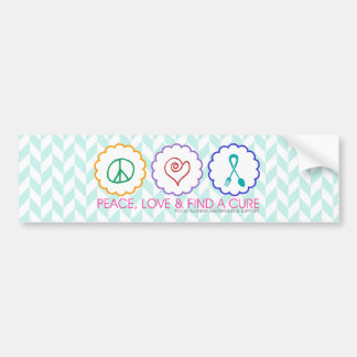 Frieden, Liebe u. finden einen Autoaufkleber