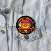 Frieden, Liebe u. glückliches Halloween! Button (Beispiel)