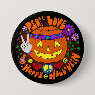 Frieden, Liebe u. glückliches Halloween! Button