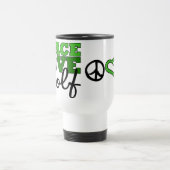 Frieden, Liebe u. Golf Reisebecher (Mittel)