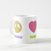 Frieden, Liebe u. Kalkül Kaffeetasse (Vorderseite Links)