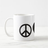 Frieden, Liebe u. Kettlebell" Tasse (Links)