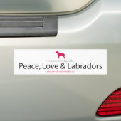 Frieden, Liebe u. Labradors Autoaufkleber (Auf Auto)