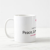 Frieden, Liebe u. Labradors Kaffeetasse (Links)