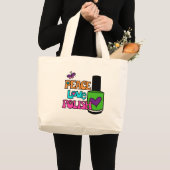 Frieden, Liebe u. Polnisches Jumbo Stoffbeutel (Vorderseite (Produkt))