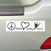 Frieden, Liebe u. Tanz Autoaufkleber (Auf Auto)