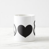 Frieden, Liebe u. WOD" Tasse (Mittel)