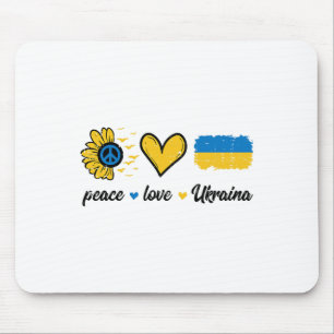 Frieden Liebe Ukraine Vintage Ukrainisch Groovy Fr Mousepad