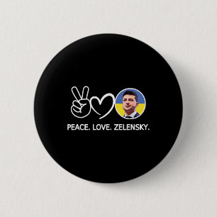 Frieden Liebe Ukraine Wolodymyr Selenskyj Ukrainer Button