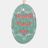 Frieden, Liebe und afrikanische Presse Keramikornament (Links)