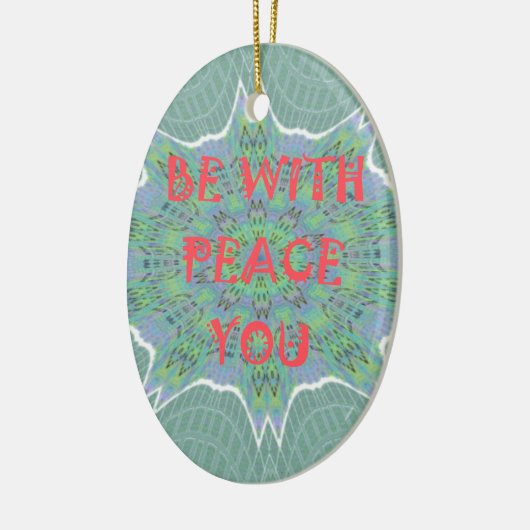 Frieden, Liebe und afrikanische Presse Keramikornament (Links)