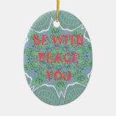 Frieden, Liebe und afrikanische Presse Keramikornament (Vorne)