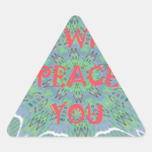 Frieden, Liebe und Afrikanischer Druck: Friede sei Dreieckiger Aufkleber