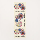 Frieden, Liebe und Amerika - Patriotische Sonnenbl Yogamatte (Vorderseite)