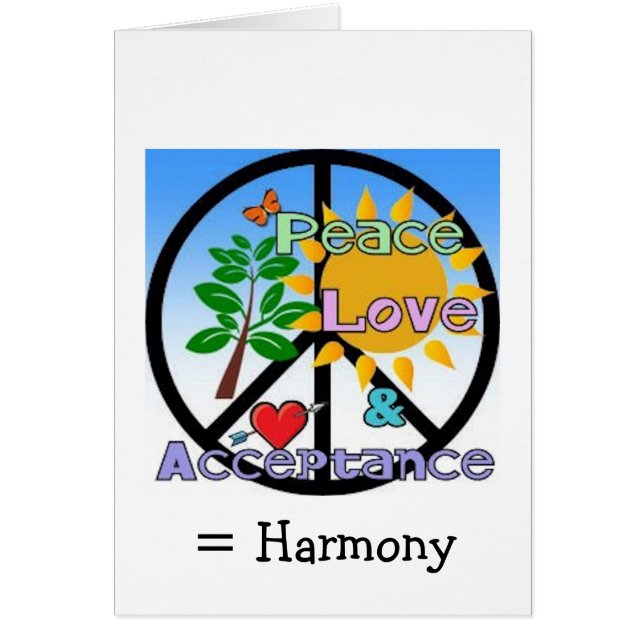Frieden, Liebe und Annahme (Vorne)