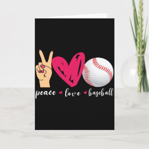 Frieden Liebe Und Baseball Lustiges Baseball-Team Karte