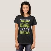 Frieden Liebe Und Blattgemüse Wandern T-Shirt (Vorne ganz)