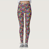 Frieden, Liebe und Blume Leggings (Vorderseite)