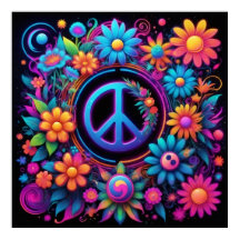 Frieden, Liebe und Blume