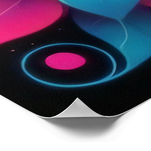 Frieden, Liebe und Blume Poster (Ecke)