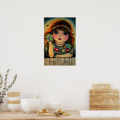 Frieden, Liebe und Blume Power Poster (Küche)